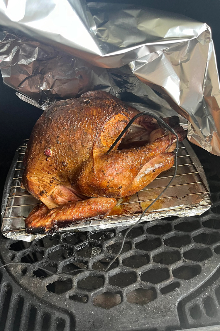 smoking a turkey