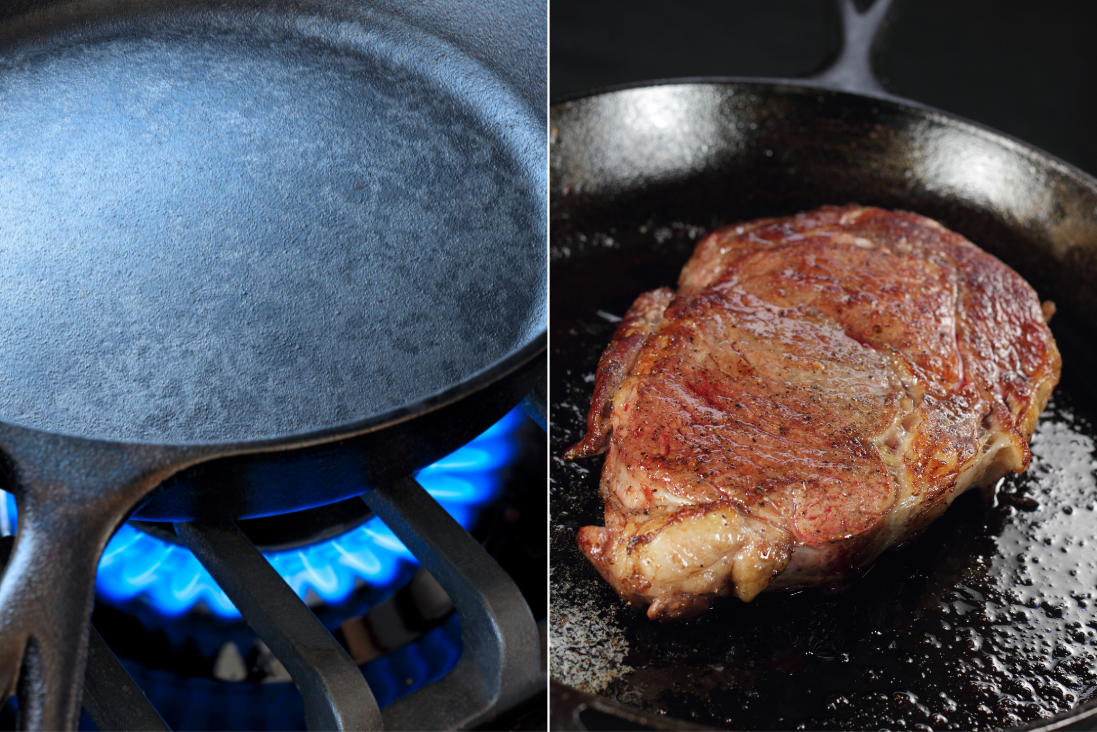 how to cook a steak in a cast iron skillet